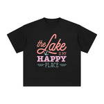 The Lake Is My Happy Place Graphic Tee-INNBLAC Fashion Apparel