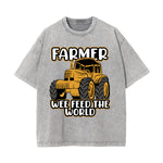 Farmer We Feed the World Pattern Tee-INNBLAC Fashion Apparel