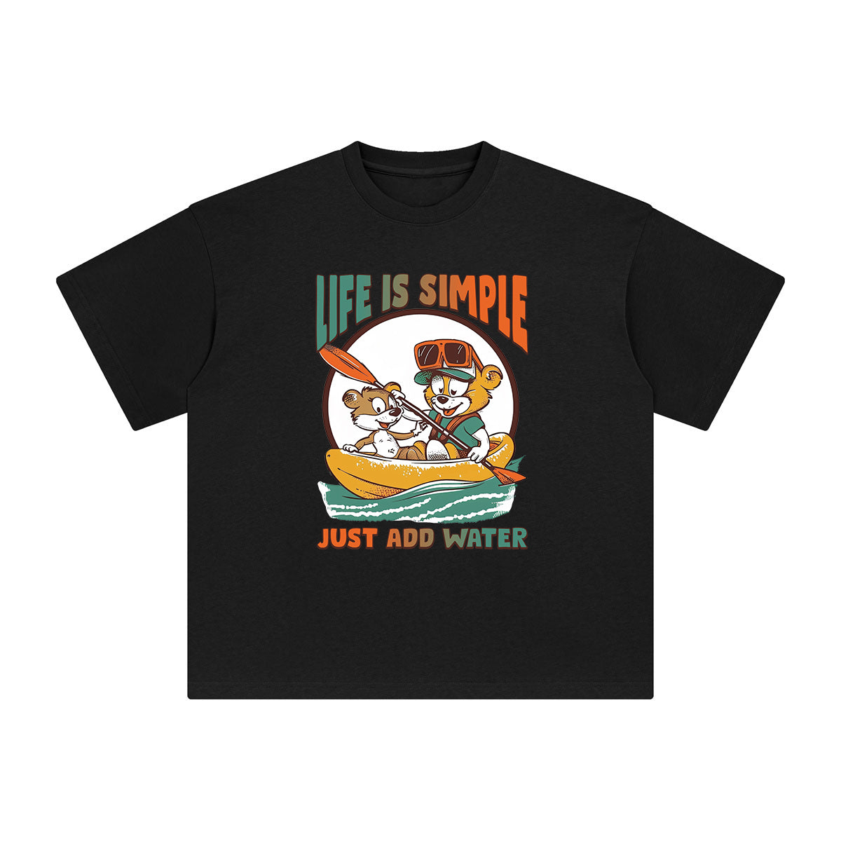 Life Is Simple Just Add Water Graphic Tee-INNBLAC Fashion Apparel