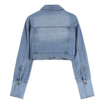 Vintage Washed Cropped Denim Jacket
