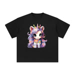 Pastel Christmas Baby Unicorn Graphic Tee-INNBLAC Fashion Apparel
