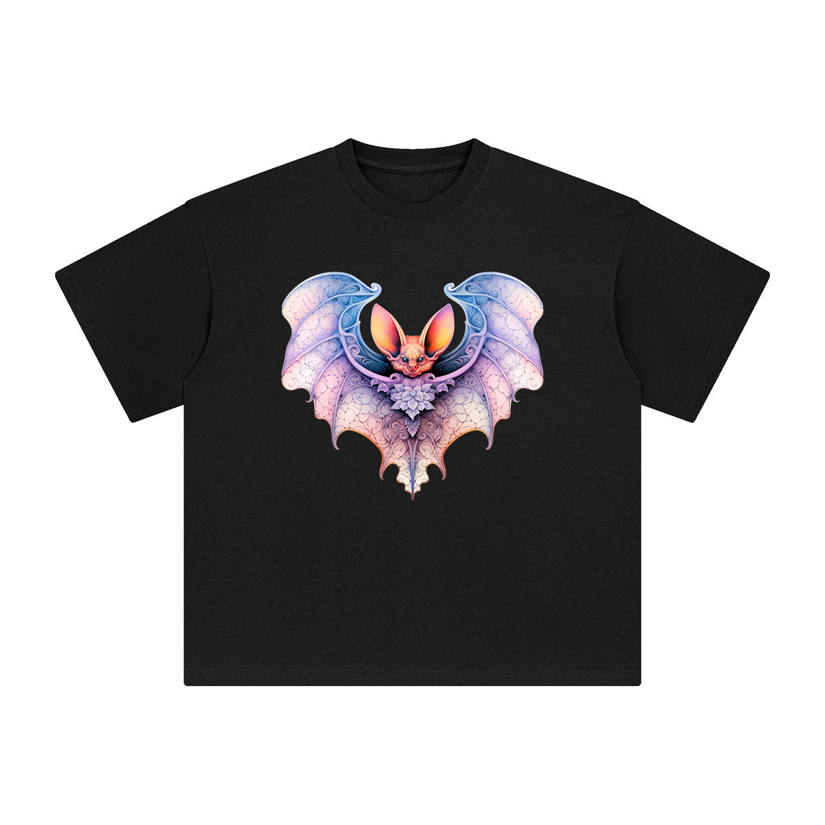 Pastel Bat Graphic Tee-INNBLAC Fashion Apparel