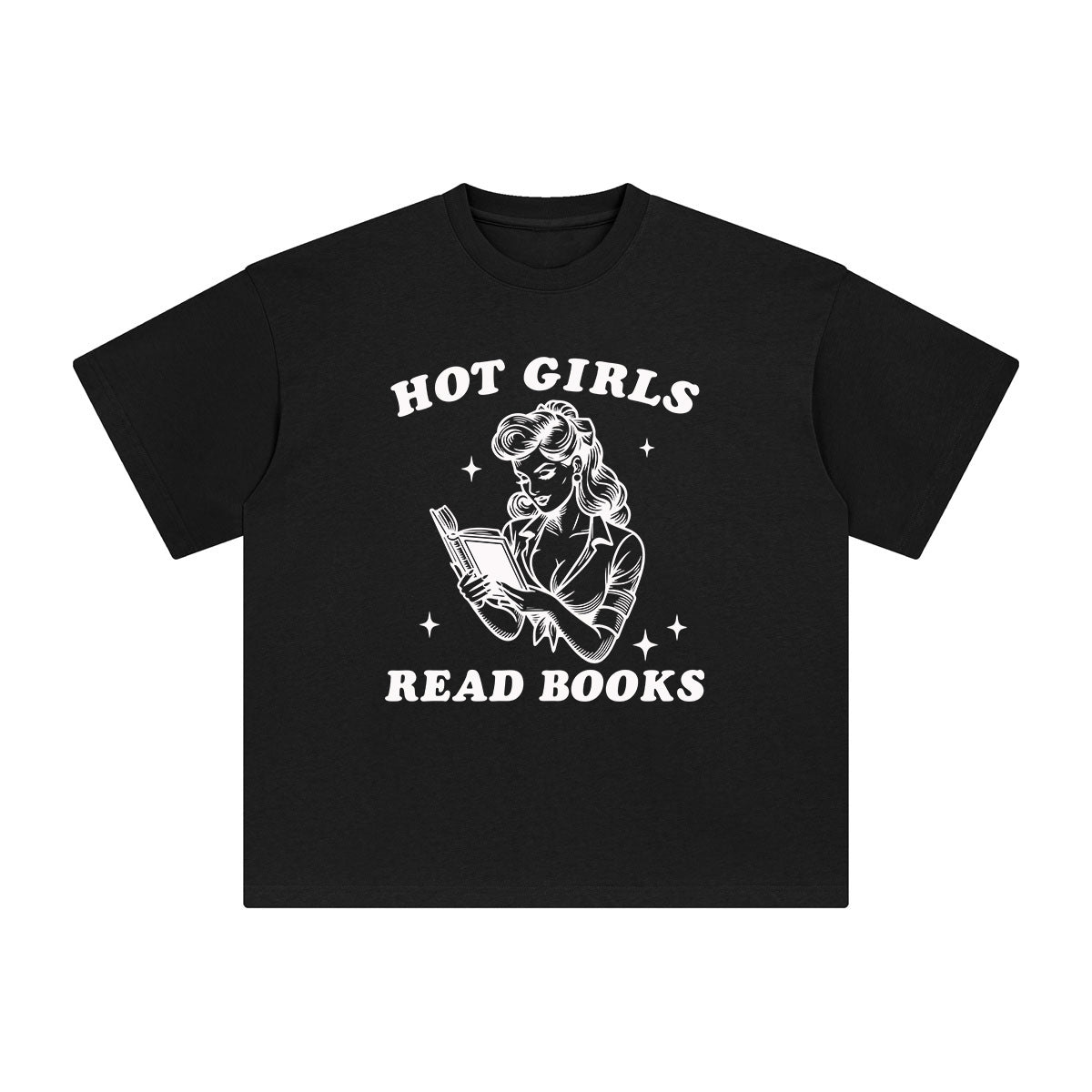 Hot Girls Read Books Graphic Tee-INNBLAC Fashion Apparel