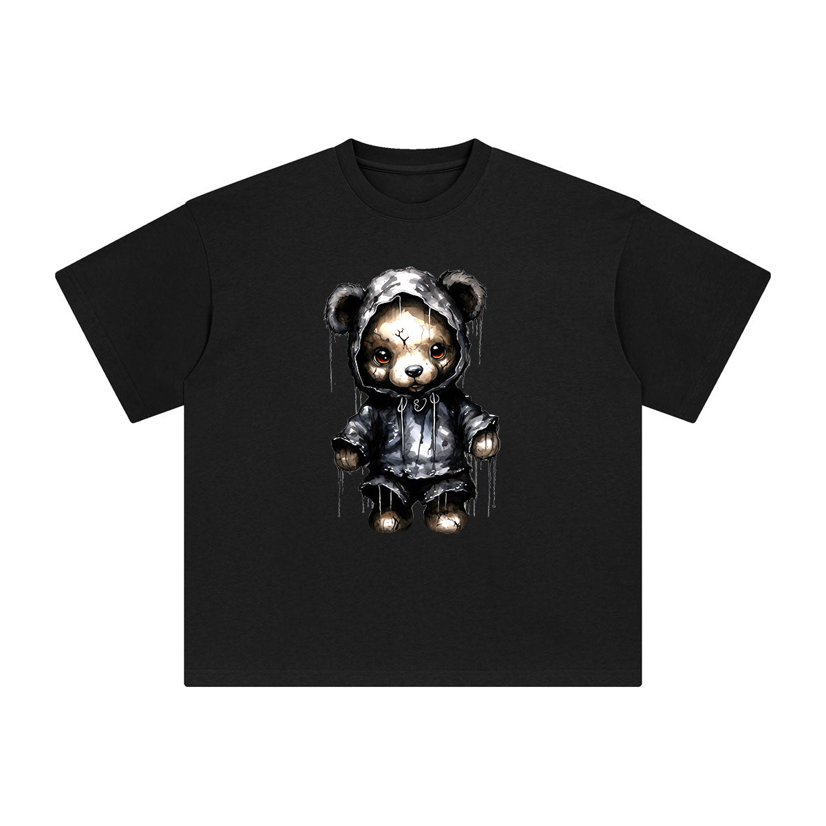 Goth Teddy Graphic Tee-INNBLAC Fashion Apparel