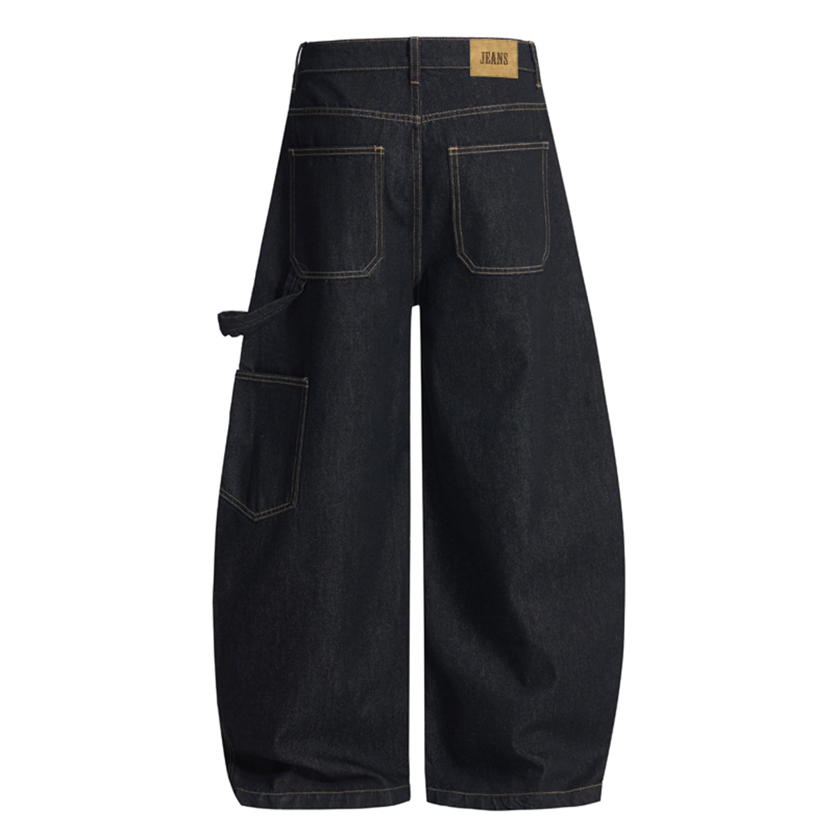 Black Cargo High Waist Wide Leg Jeans