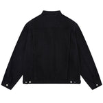 Retro Washed Distressed Stand Collar Hip-hop Short Denim Men's Jacket