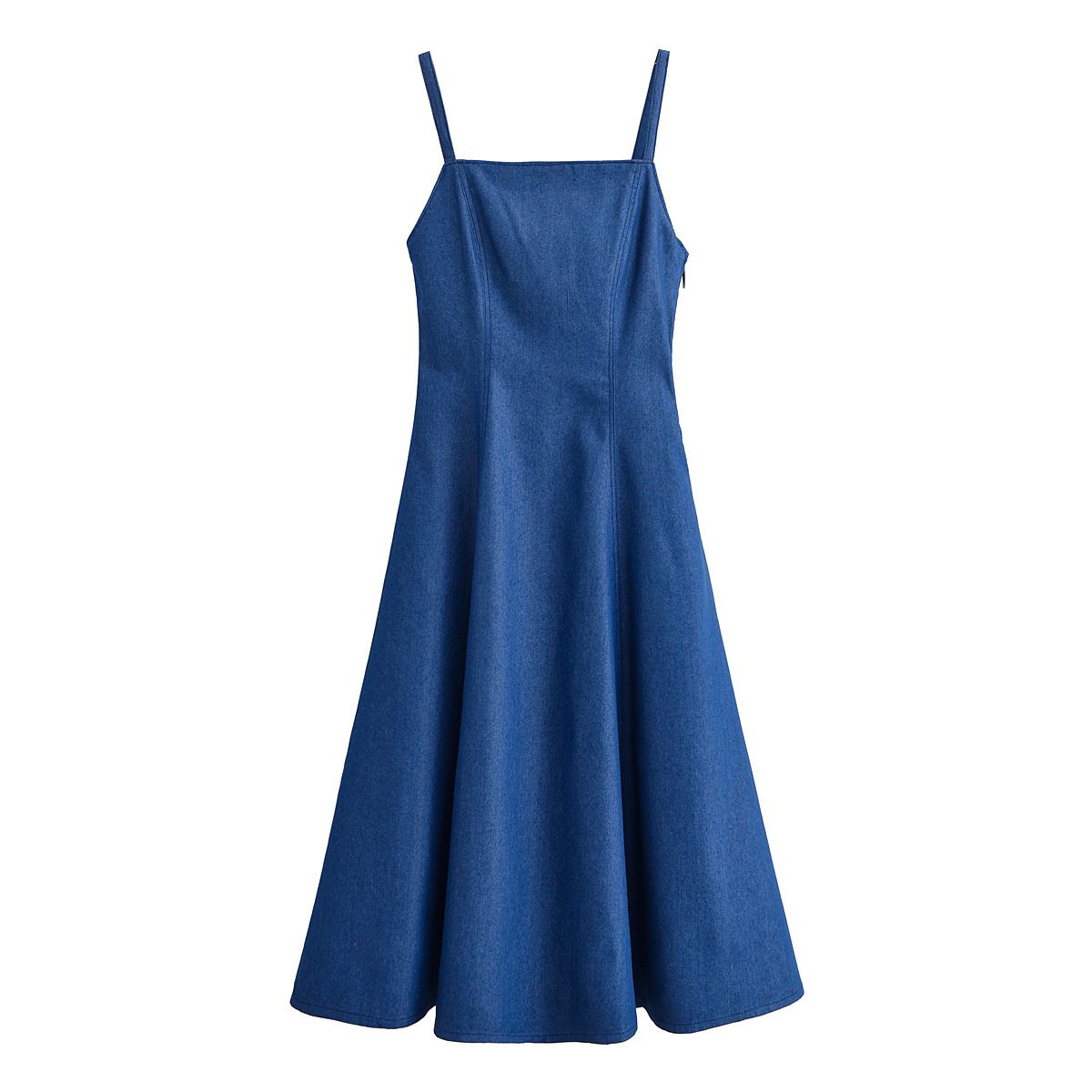 Falda vaquera con bordado de perlas y lavado vintage