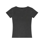 Fitted Rib-Knit V Neck T-Shirt 8.2oz