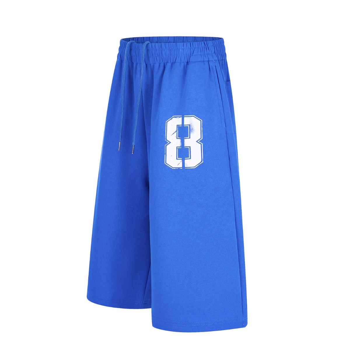 Vintage Letter Print Relaxed Bermuda Sweat Shorts