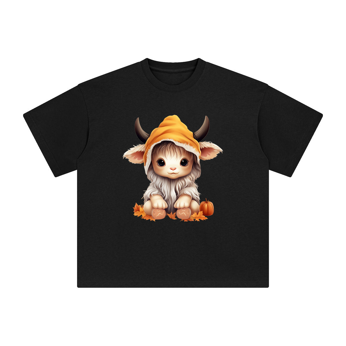 Halloween Highland Cow Graphic Tee-INNBLAC Fashion Apparel