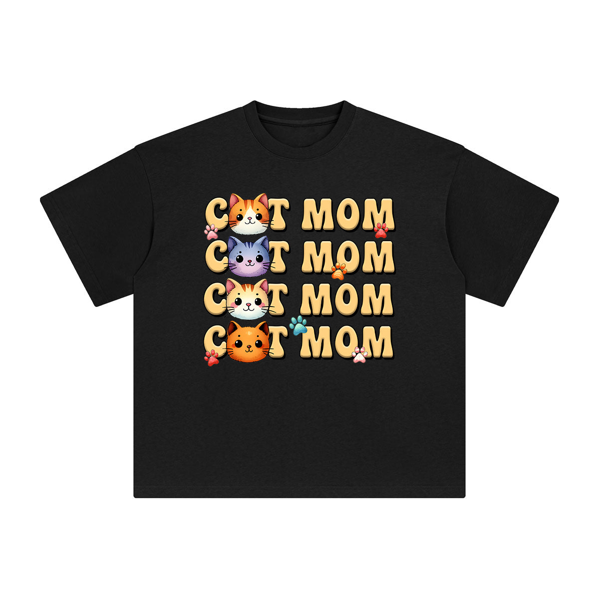 Cat Mom Graphic Tee-INNBLAC Fashion Apparel