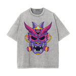 Oni Mask Mecha Graphic Tee-INNBLAC Fashion Apparel