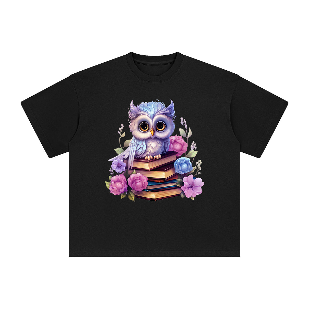 Fairy Owl Graphic Tee-INNBLAC Fashion Apparel