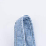 Button-Front Strappy Denim Maxi Dress