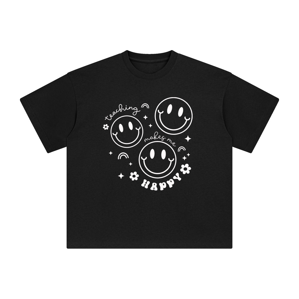 Teaching Makes Me Happy Graphic Tee-INNBLAC Fashion Apparel