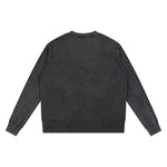 Vintage Snow Wash Relaxed Fit Cotton Knit Sweater