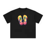 Summer Vacation Slippers Graphic Tee-INNBLAC Fashion Apparel