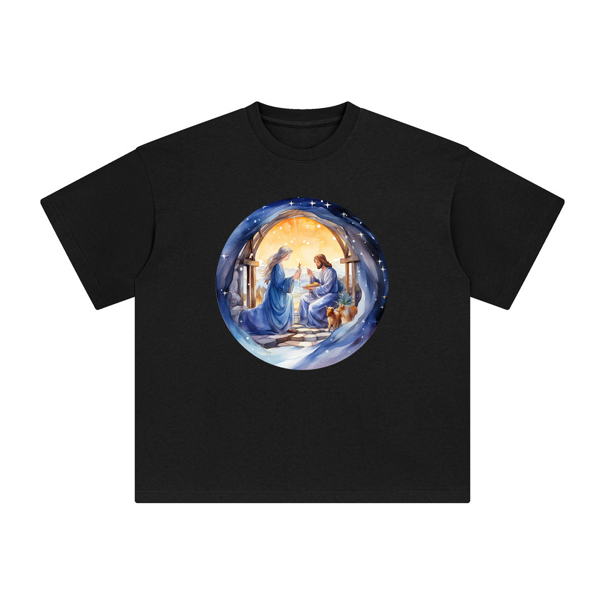 Mother Mary & Saint Joseph Talking Graphic Tee-INNBLAC Fashion Apparel