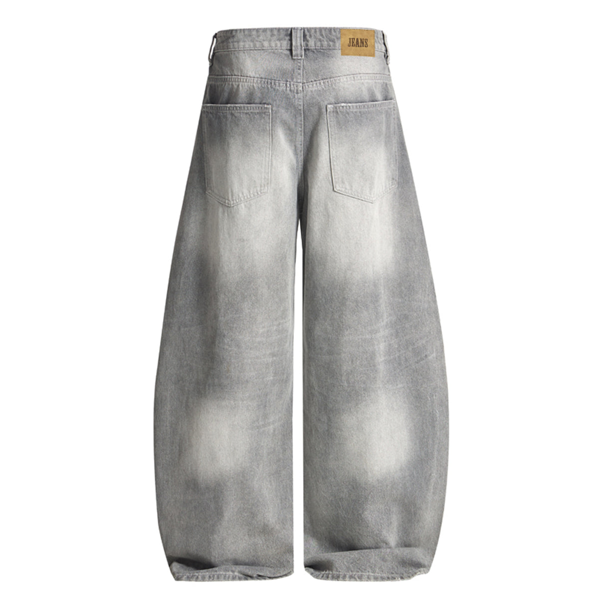 Vintage Gray Distressed High Waist Jeans