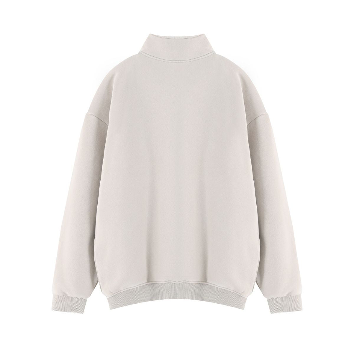Heavyweight Washed Fleece Stand Collar Zip Sweatshirt
