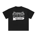 Flower Market Slogan Aesthetic Graphic Tee-INNBLAC Fashion Apparel