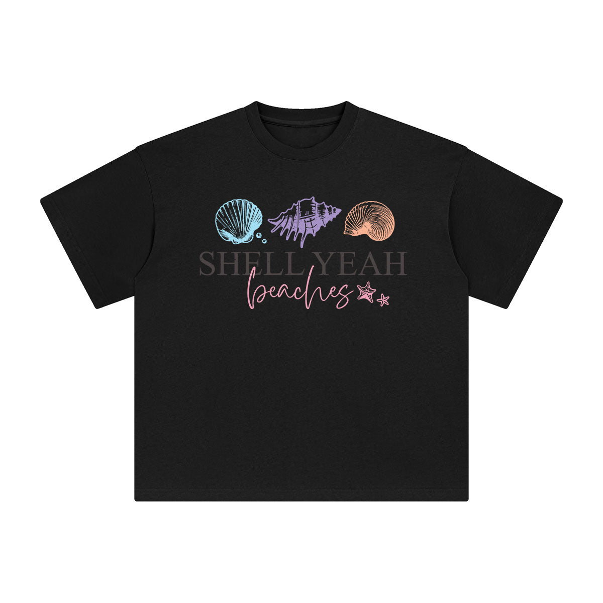 Shell Yeah Beaches Graphic Tee-INNBLAC Fashion Apparel