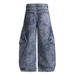 Distressed Wide Leg Cargo Pants