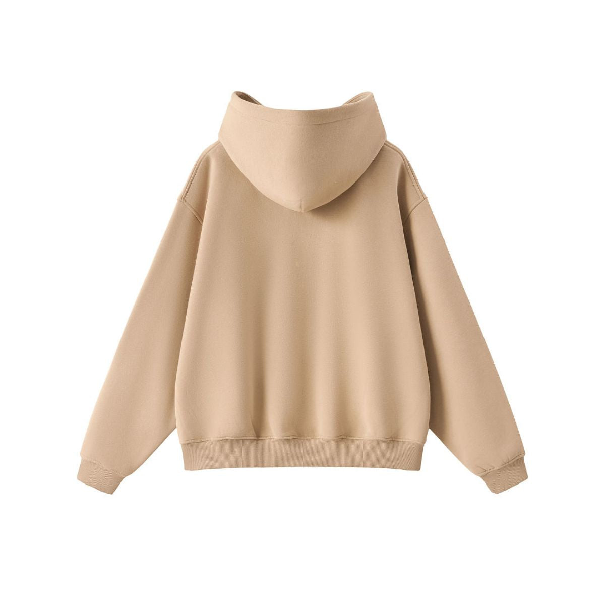Old‑Money Boxy Fleece‑Lined Zip‑Up Hoodie
