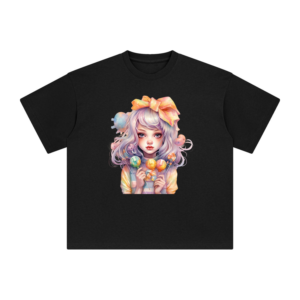 Girl & Candy Graphic Tee-INNBLAC Fashion Apparel