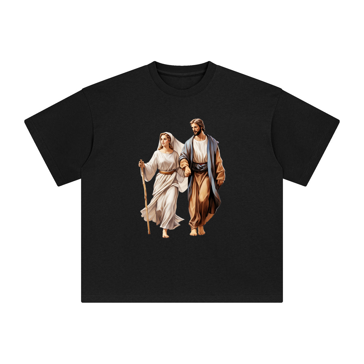 Saint Joseph And Mother Mary Graphic Tee-INNBLAC Fashion Apparel