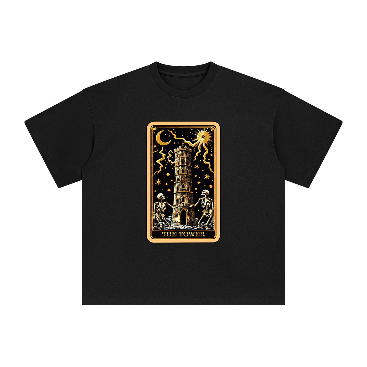 The Tower Card Graphic Tee-INNBLAC Fashion Apparel