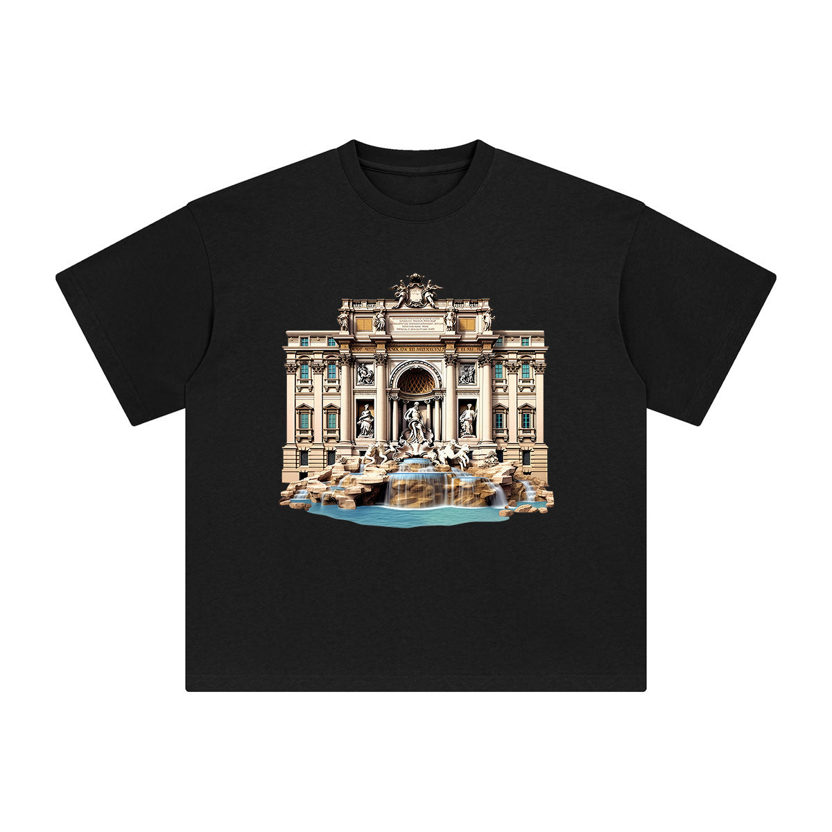 Trevi Fountain Graphic Tee-INNBLAC Fashion Apparel