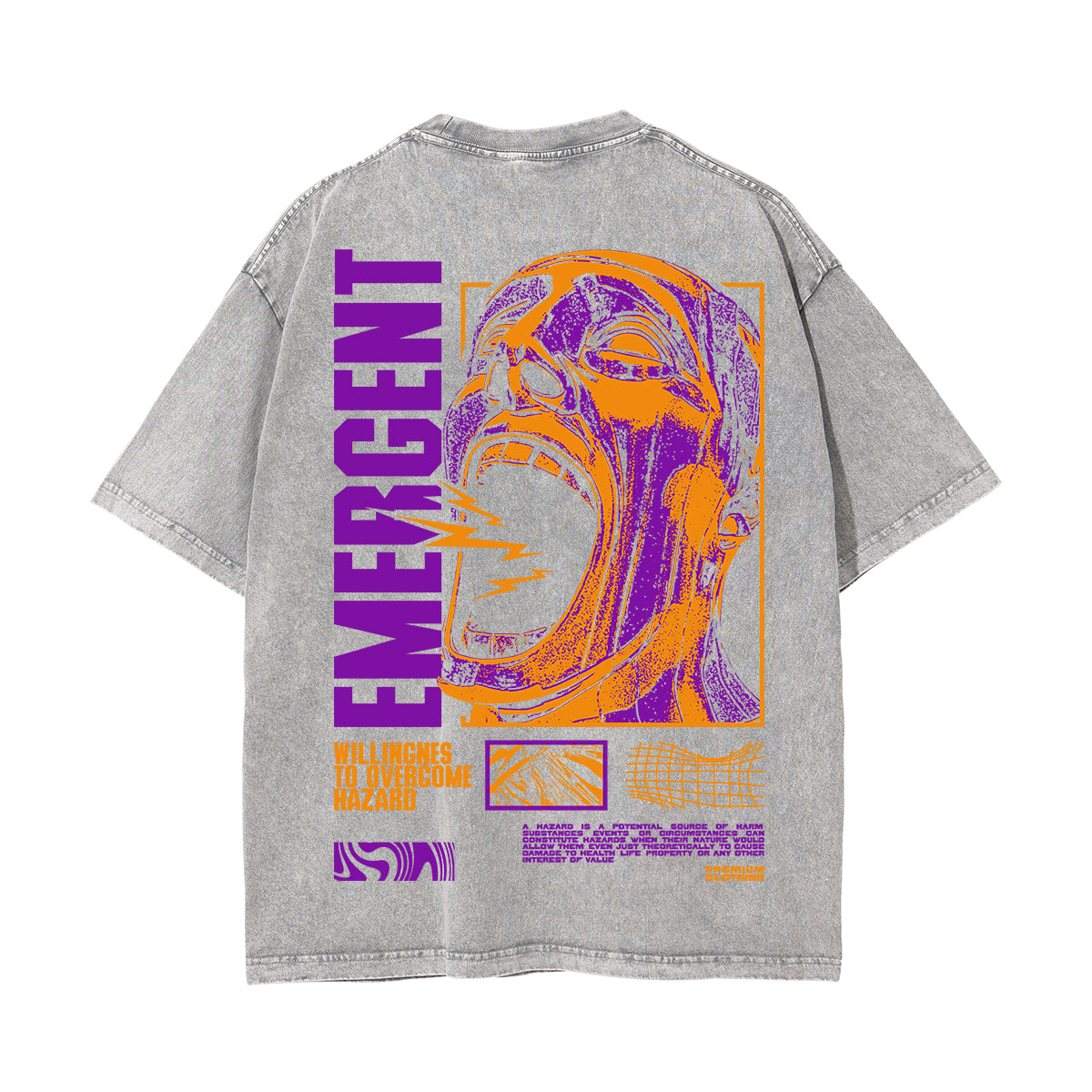 Scream Face Streetwear Brutalism Graphic Tee-INNBLAC Fashion Apparel