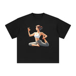 Yoga Mom Comic Graphic Tee-INNBLAC Fashion Apparel