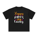 Happy Papa's Son Lucky Aesthetic Graphic Tee-INNBLAC Fashion Apparel