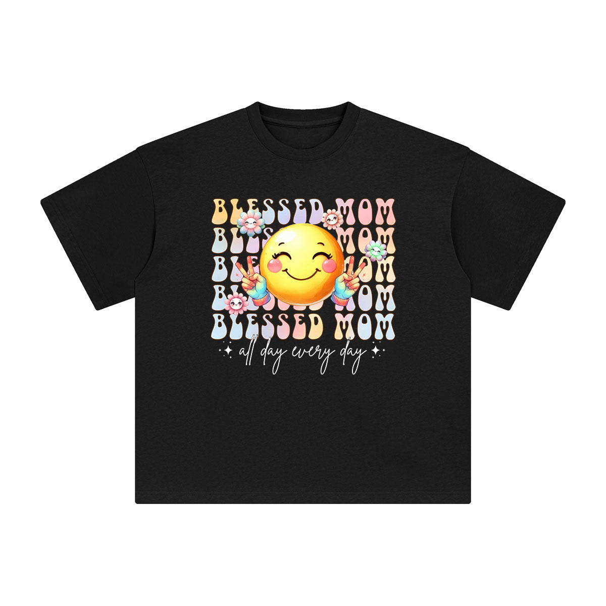 Blessed Mom Graphic Tee-INNBLAC Fashion Apparel
