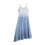 Ombre Denim A-Line Strappy Midi Dress