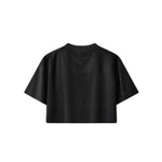 Cyber-Grunge Distressed Cutout Y2K Cropped Top