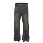 Wrinkle Wash Vintage Straight Jeans