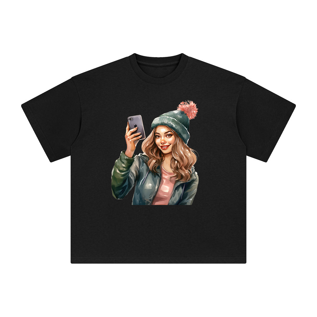 Selfie Girl Graphic Tee-INNBLAC Fashion Apparel