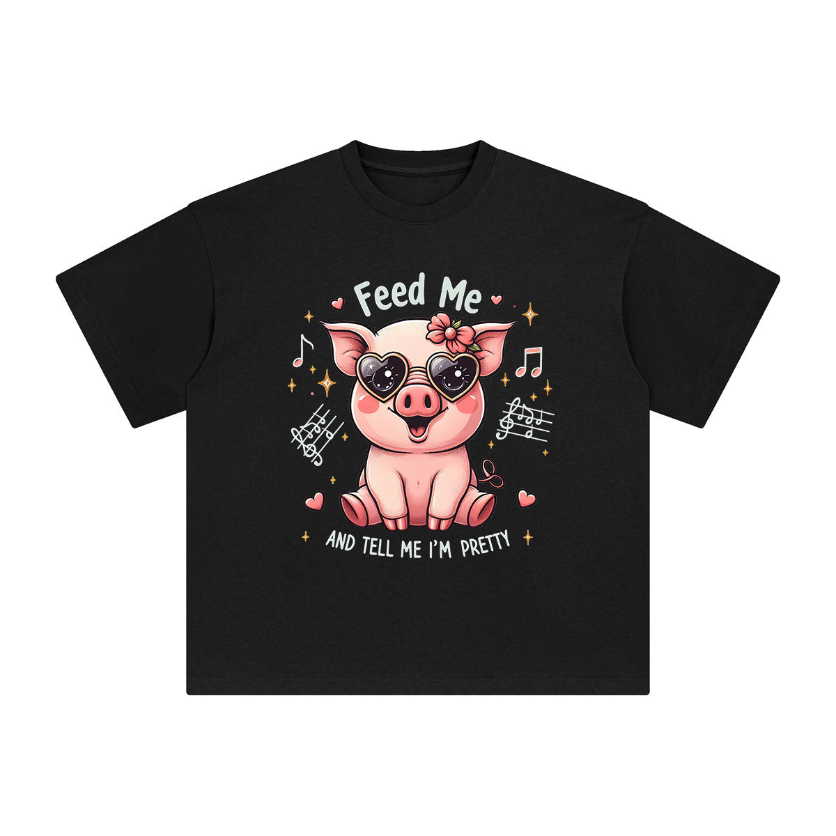 Singing Pig Graphic Tee-INNBLAC Fashion Apparel