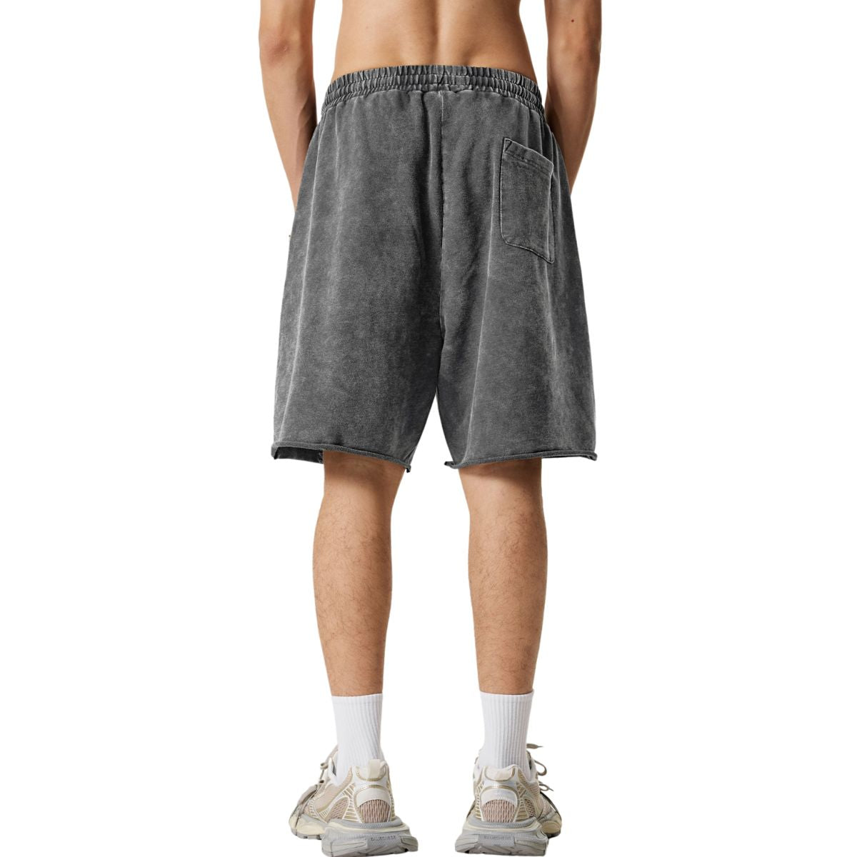 Pantalones cortos destructivos con bordes sin rematar