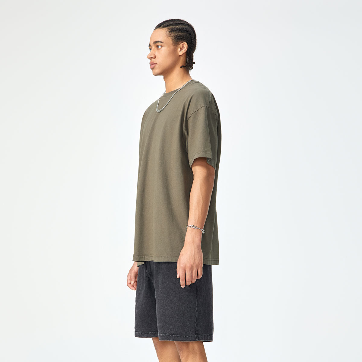 Drop Shoulder Cotton T Shirt 7.5oz