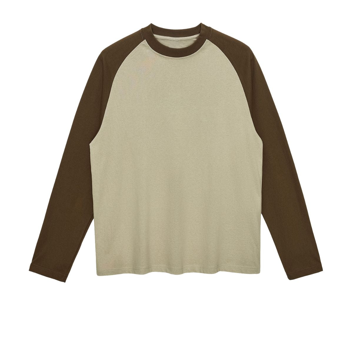 Relaxed Contrasting Colors Raglan Long Sleeve Top 270gsm