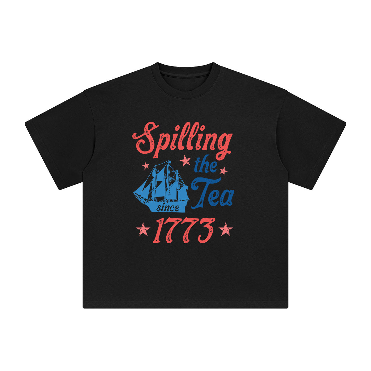 Spilling The Tea 1773 Graphic Tee-INNBLAC Fashion Apparel
