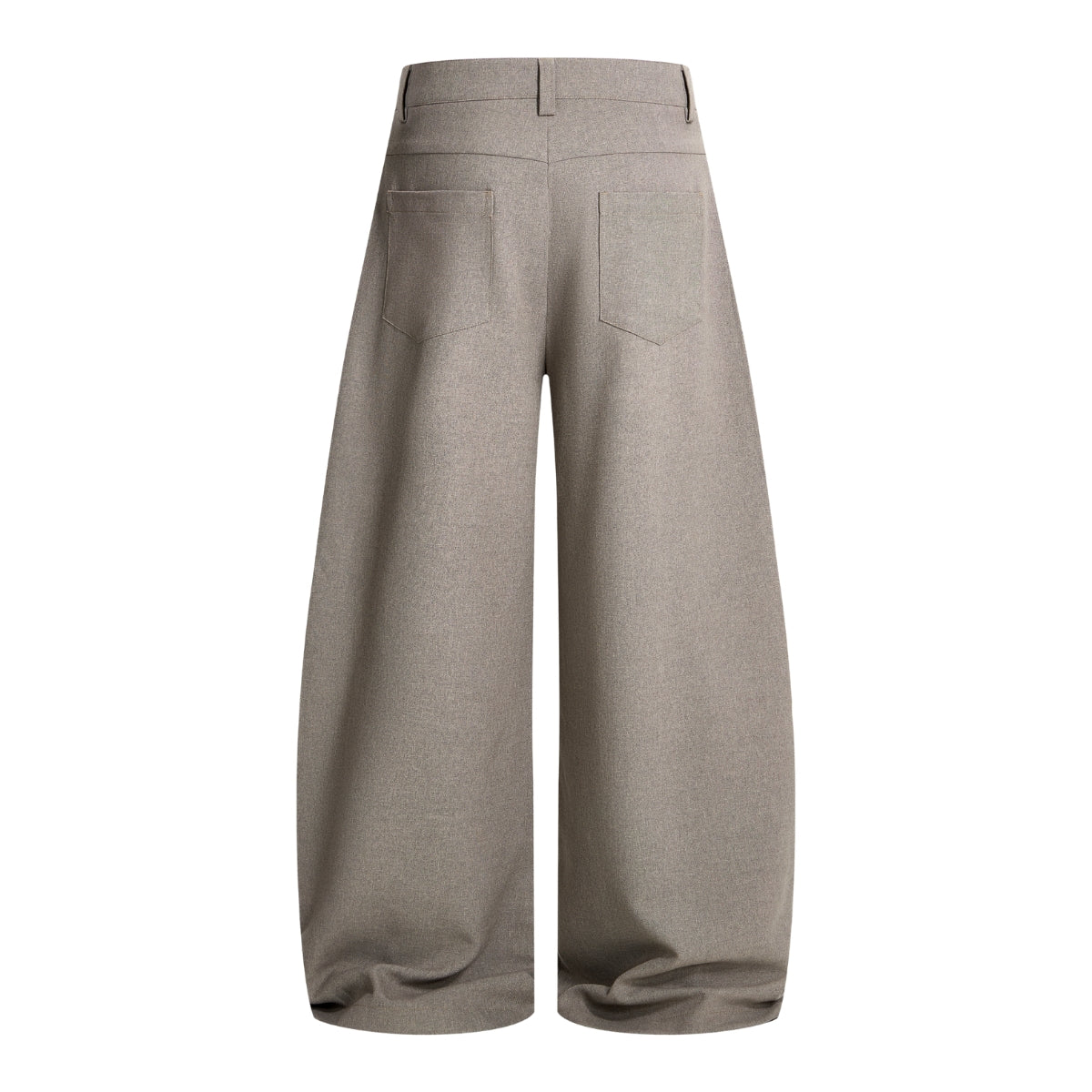 Double-Pleat Baggy Wide-Leg Trousers
