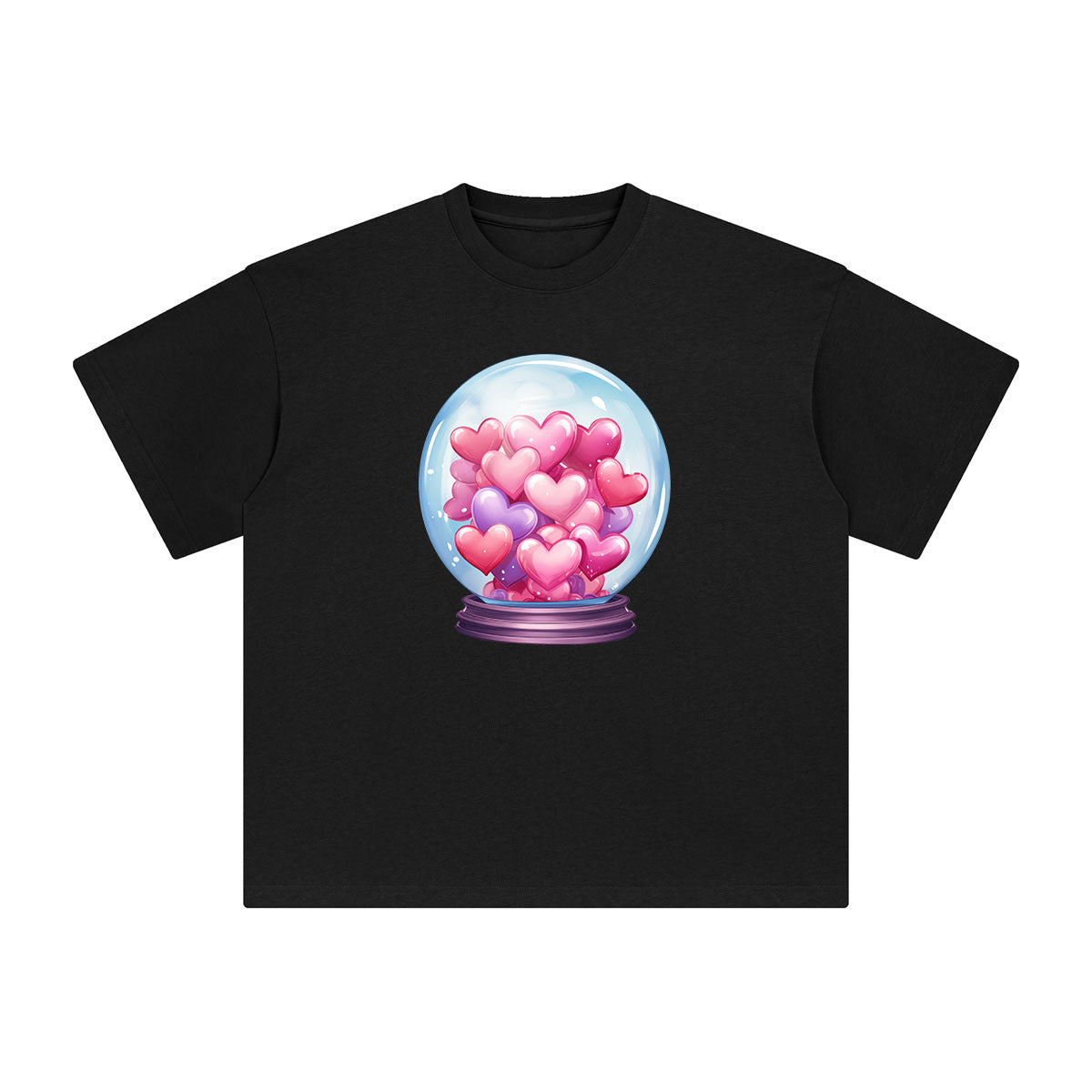 Valentine Love Globe Graphic Tee-INNBLAC Fashion Apparel
