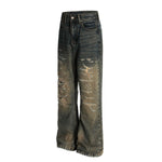 Smoke Rise Relaxed Fit Dirty Wash Ripped Jeans