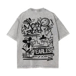 Motivated Graffiti Streetwear Graphic Washed Tee-INNBLAC Fashion Apparel