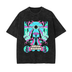 Total Weirdo Stone Wash Graphic Tee-INNBLAC Fashion Apparel